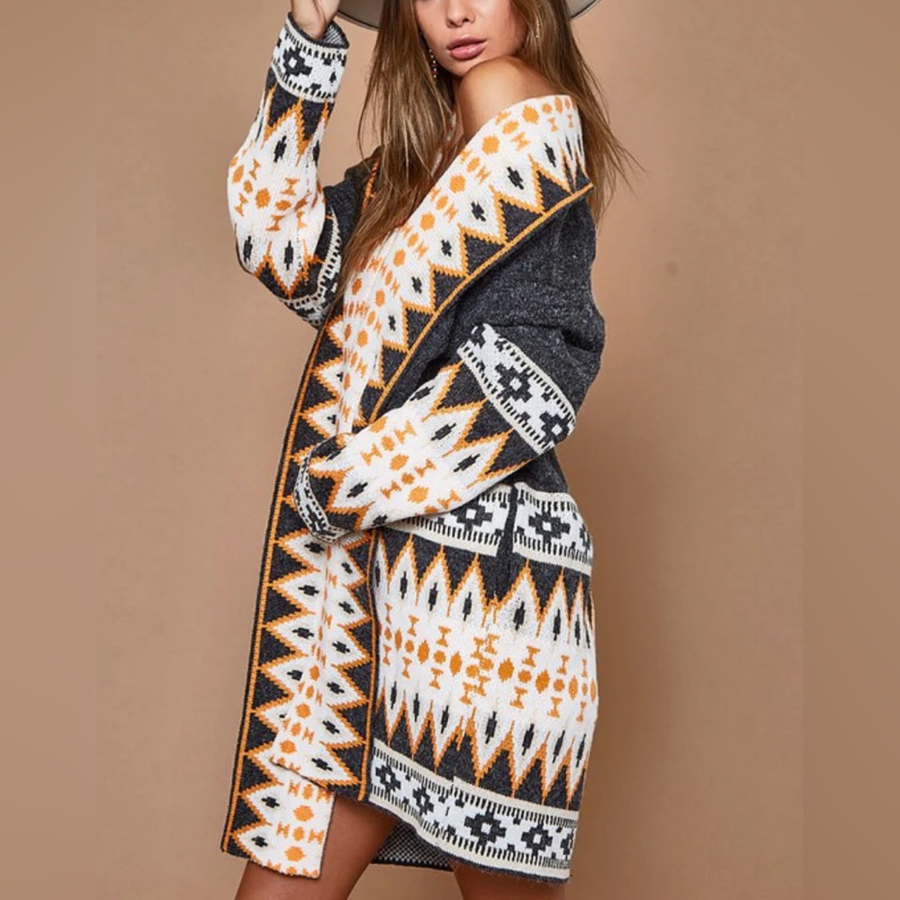 Dark Southwest Cardigan